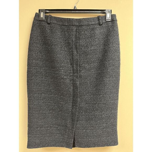 Classiques Entier Womens Mid Waist Tweed Pencil Skirt Black Sz 10 - Picture 1 of 6